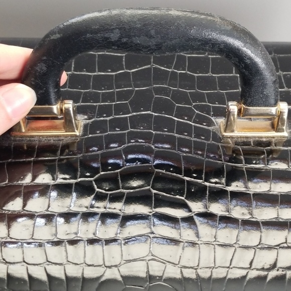 Fendi Train Case Crocodile Embossed Leather - Picture 6 of 8